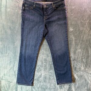Ralph Lauren Dark Indigo Cropped Stretch Jeans size 16W